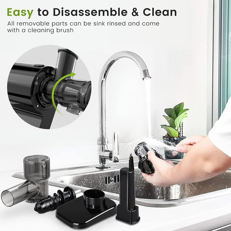 Presse-Agrumes à Froid Presse-Agrumes à Mastiquer Fonction Inversion Moteur Silencieux NOIR