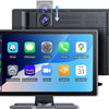 Écran CarPlay Voiture 9" HD IPS sans Fil Tactile Compatible avec Apple CarPlay et Android Auto,SuperLink/AirPlay,Dashcam 4K,Caméra de Recul 1080P,Enregistrement en Boucle,Audio Bluetooth,GPS,Siri