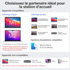 Station Accueil Compatible MacBook Pro Adaptateur Secteur 100W 12en1 HDMI RJ45 USB NOIR