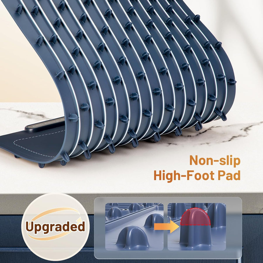 Chauffe Plat Electrique, Plaque Chauffante Pliable Flexible Plateau Chauffant Électrique Température Ajustable BLEU