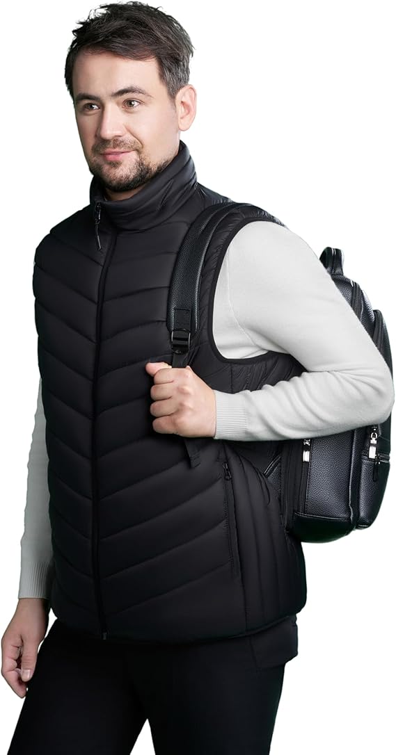 Gilet Sans Manche Veste Hivernale Lavable et Chaude Moto Ski Randonnée Camping Taille S