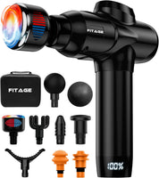 Pistolet de Massage Musculaire Avec 20 Vitesses Réglables Masseurs Électriques Portables, 8 Embouts pour Tissus Profonds, Épaules, Dos et Corps Entière Appareil de Massage