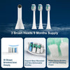 Brosse à dents électrique sonique - Brosse à dents électrique visuelle pour adultes et enfants - Avec 3 modes et minuterie - Étanchéité IPX7 - Batterie longue durée de 45 jours BLANC