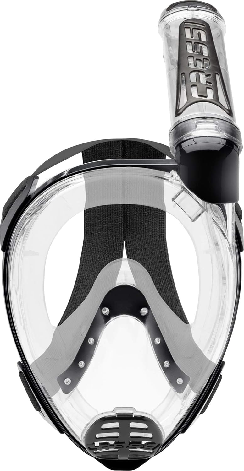 Cressi Duke Masque Complet Intégral Snorkeling Tuba Dry Mixte Adulte Taille M/L TRANSPARENT/NOIR