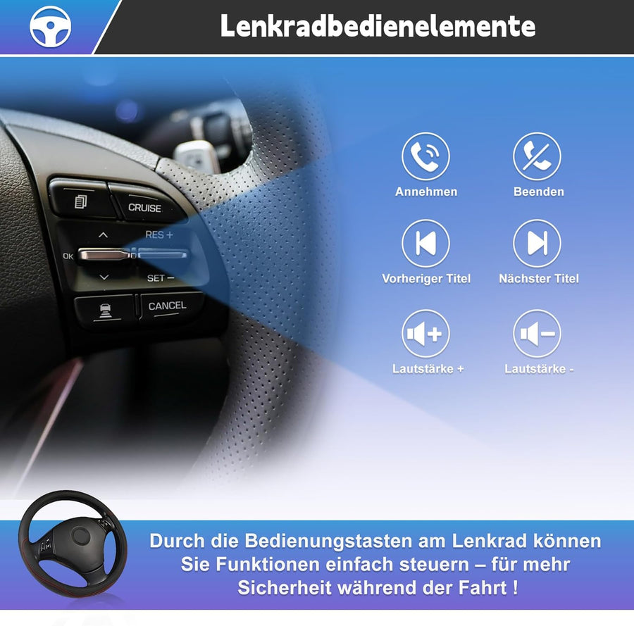 Autoradio pour Seat Ibiza 6J 2009–2013 | Écran Tactile Android 13 de 9 Pouces | CarPlay/Android Auto sans Fil | Navigation GPS + Caméra de recul HD | 2G+64G | BT 5.0/Wi-FI/Contrôle Vocal