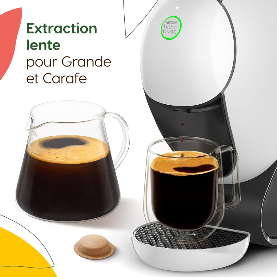 NESCAFÉ DOLCE GUSTO NEO CAFFE - Machine À Café KRUPS pour Dosettes Compostables - Technologie Brevetée SmartBrew 3-En-1 - Cafetière Connectée