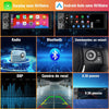 Autoradio 1 DIN avec Écran Tactile HD 6,36" | CarPlay & Android Auto sans Fil | Bluetooth 5.0 | FM | USB Type-C | Commande Vocale | Compatible Caméra de Recul