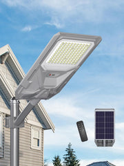 Lampadaire Solaire Exterieur, OLL 6500K Projecteur Led Extérieur Puissant, Spot Solaire avec Detecteur de Mouvement, IP67 Étanche Eclairage Lampes Solaires pour Garage, Jardins, Cour