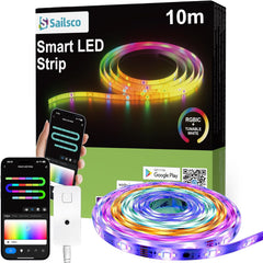 Ruban LED RGBIC 10M Controle App Smartphone Synchronisation Musique