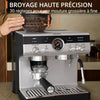 KRUPS Precision, Machine espresso manuelle avec broyeur, Barista, Espresso parfait, Interface intuitive avec accès direct aux réglages, XP801T10, Aluminum