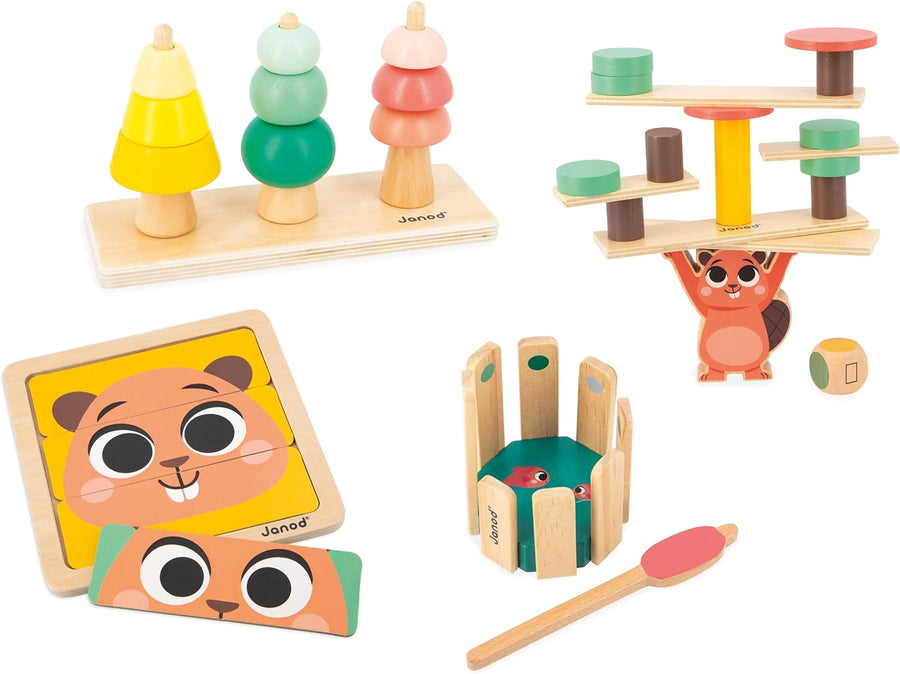 Coffret Jouet en Bois Enfant Bébé 36 Mois Jeux Développement Apprentissage