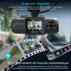 Dashcam 4K Voiture avec GPS, Wi-FI, Dashcam Voiture Avant Intérieur 2,5K 1080P, Vision Nocturne Infrarouge, supercondensateur, accéléromètre, Mode stationnement, Enregistrement en Boucle