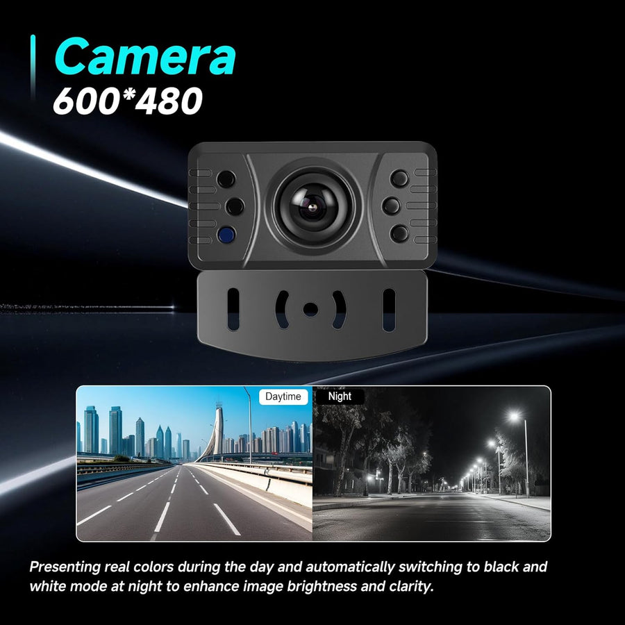 Caméra de Recul Sans Fil, 4.3 Pouces HD IPS Moniteur IP69 Imperméable Vision Nocturne, Grand Angle/Aide au Recul/Image Flip Caméra de Recul pour Camping Car Caravane Camions Remorques