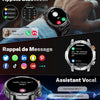 Montre Connectée Homme avec Appel Bluetooth-1000mAh Batterie,1.75" HD Grand Écran/LED Lampe,24/7 Sommeil/Fréquence Cardiaque,110 Sportifs IP68 Étanche Smartwatch Homme pour Android iOS