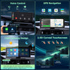 Ecran Carplay Auto 9.3" 1080P Caméra de Recul Dashcam Stéréo de Voiture IPS Écran Tactile avec Navigation, Assistant Vocal, Bluetooth, FM