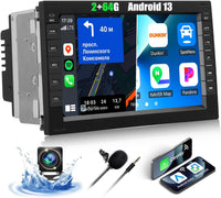 Autoradio 2G+64G 7“ Radio pour VW Golf 4 Polo Sharan Jetta MK4 T5 Multivan avec Carplay sans Fil Android Auto Bluetooth Autoradio avec Caméra de Recul WiFi GPS FM/RDS Mirror Link SWC +Canbus