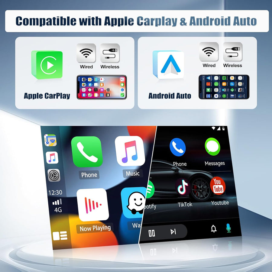 Autoradio 2G+64G 7“ Radio pour VW Golf 4 Polo Sharan Jetta MK4 T5 Multivan avec Carplay sans Fil Android Auto Bluetooth Autoradio avec Caméra de Recul WiFi GPS FM/RDS Mirror Link SWC +Canbus