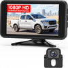 Caméra de Recul sans Fil : Écran 5" 1080P, Double Canal, Installation Rapide, Signal Numérique Stable, IP69K Étanche & Vision Nocturne, pour Voiture, SUV, Camping-Car, Remorque