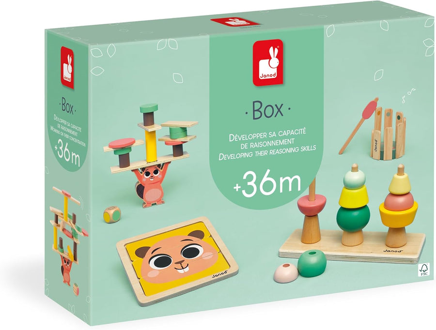 Coffret Jouet en Bois Enfant Bébé 36 Mois Jeux Développement Apprentissage