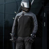 Blouson Moto Homme Taille L avec Protections CE – Logo Réfléchissant, 4 Poches, Veste Moto 4 Saisons Respirante avec Doublure Thermique Amovible et Fermetures d’Aération NOIR