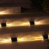 Lot de x4 Lampes Murales Solaires LED Blanc Chaud à Fixer Taille 11x3x6cm