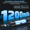 Kit Micro sans Fil UHF Modèle K120 avec 2 Micro Dynamiques en Métal Auto Scan Portée 120m Récepteur Double Canal Idéal pour Chant, Karaoke, Fête BLANC