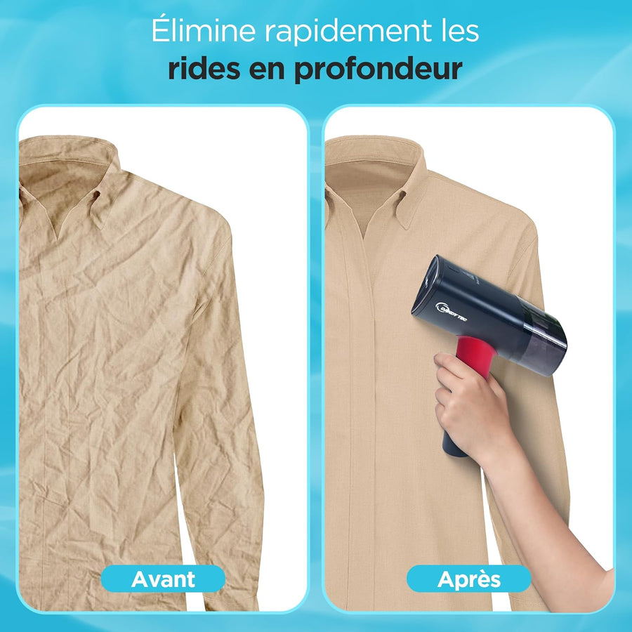 Défroisseur vapeur 2 en 1 avec diffuseur d'odeur - 1200W, 200ML, convient a tous les tissus