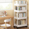 Chariot de Cuisine avec roulettes à 4 étages Chariot de Rangement Multifonction pour Cuisine, Maquillage, Salle de Bain, Bureau BLANC