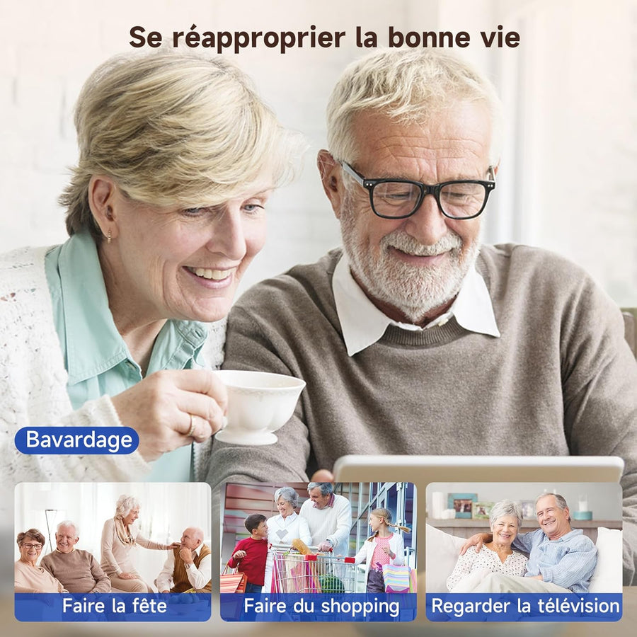 Paire de Dispositif intelligent de réduction du bruit chargé avec la dernière puce intelligente avec boîtier de charge à main