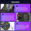Machine à Brouillard Mini,Machine à Fumée 18 LED RGB,Machine de Fumée 800W avec Fonction de Cycle Automatique et Télécommande sans Fil, Idéal pour Disco, Fêtes, Mariage, Halloween et Noël