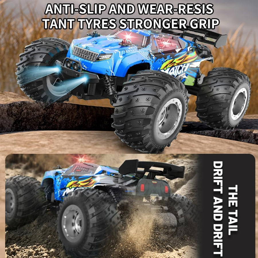 Voiture Télécommandée Tout Terrain, RC Voiture Tout-Terrain 2,4 GHz, Monster Truck, Car Offroad
