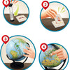 Globe Junior 20cm 300 Cartes avec Dessins et Infos Jouet Ludique Enfant