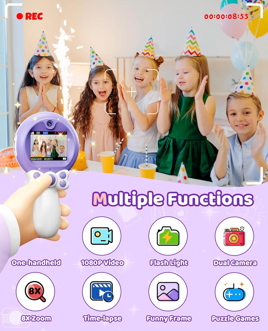 Jouet Photo Enfants Caméra Portable Vidéo HD 1080P Carte SD 32Go
