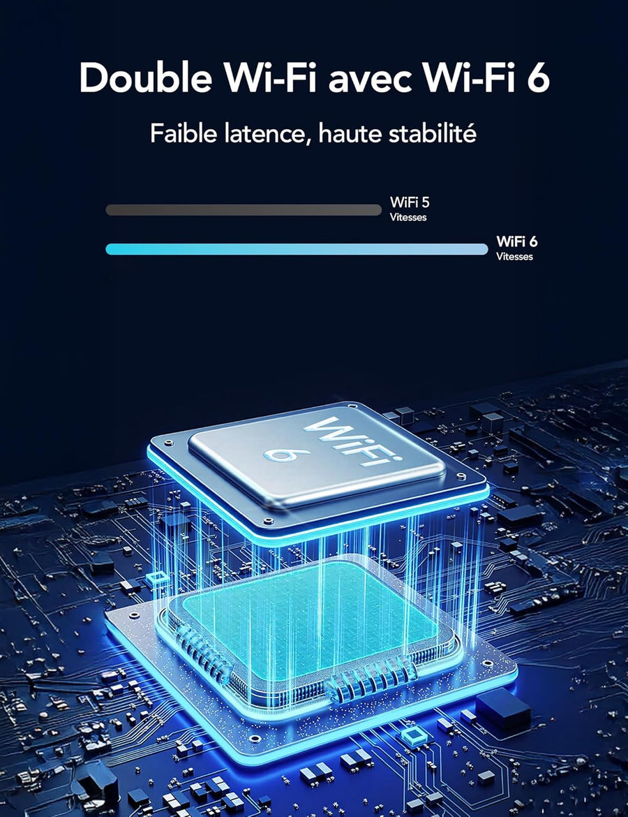 Caméra de sécurité solaire sans fil 2K, système de caméra de vidéosurveillance à batterie rechargeable, caméra de sécurité extérieure WiFi, vision nocturne en couleur, détection de mouvement PIR