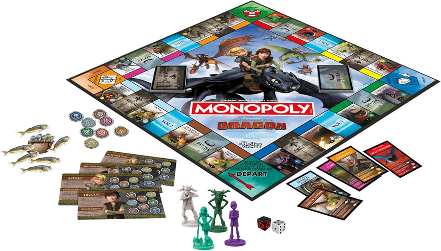 Monopoly : Dragons, Jeu de Plateau inspiré du Film de Dreamworks - Version française