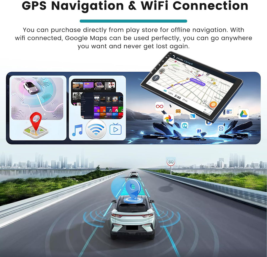 Autoradio 2G+64G pour Renault Clio 3 2005-2014 avec Carplay Android Auto, 9 Pouces Écran Tactile Android 15 Radio avec Lien Miroir FM/RDS EQ WiFi Bluetooth GPS SWC Caméra