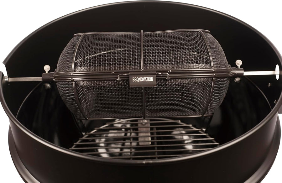 Panier à rôtisserie Broche 10/12mm Barbecue Viande Légumes Poisson Crustacés NOIR