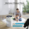 Purificateur d'air, CADR 300 m³/h, Pour des pièces de 80-120㎡, Application Contrôle, Commande Vocale, Indicateur de Qualité de l'Air et Auto Mode, Protège Contre le Pollen, la Poussière
