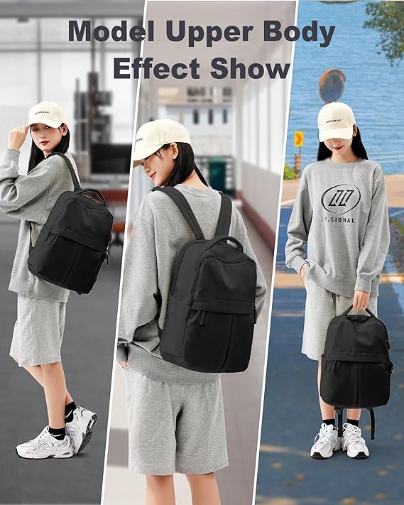 Sacs à Dos Pour Ordinateur Portable Sac de Sport Voyage Antivol Port USB NOIR