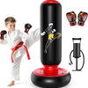 Sac De Frappe pour Enfants avec Gants De Boxe, 66 Pouces Sac De Boxe Gonflable pour Enfants, Cadeaux pour GarçOns Et Filles De 6 à 12 Ans