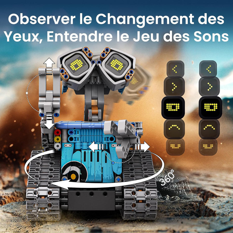 Robots pour Enfants, 5 en 1 Robot Jouet avec App & Télécommande, Robotique Programmable STEM (435 pièces)