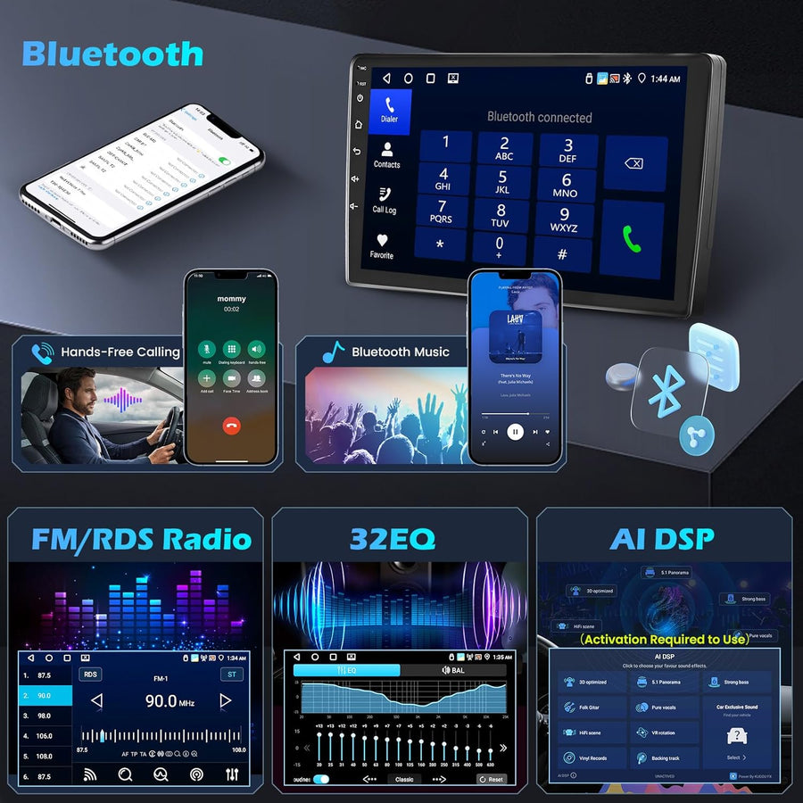 Autoradio 4G+64G Android 15 pour BMW Série 5 (X5 / E39 / M5 / E53) 1996-2003 avec écran Tactile de 9 Pouces, Radio 2 DIN avec sans Fil Carplay Android Auto Radio FM/RDS BT GPS WiFi + Caméra+MIC