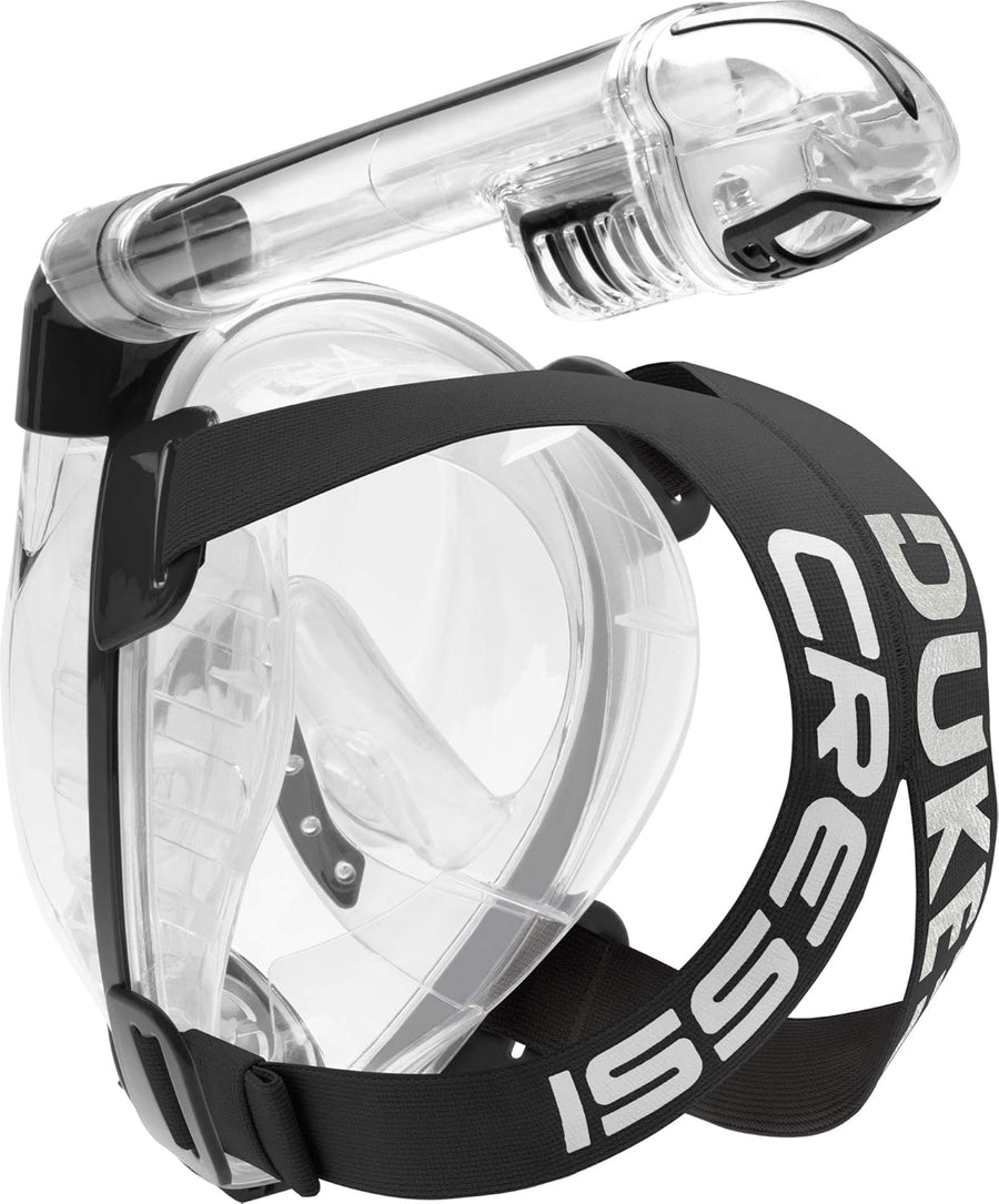Cressi Duke Masque Complet Intégral Snorkeling Tuba Dry Mixte Adulte Taille M/L TRANSPARENT/NOIR