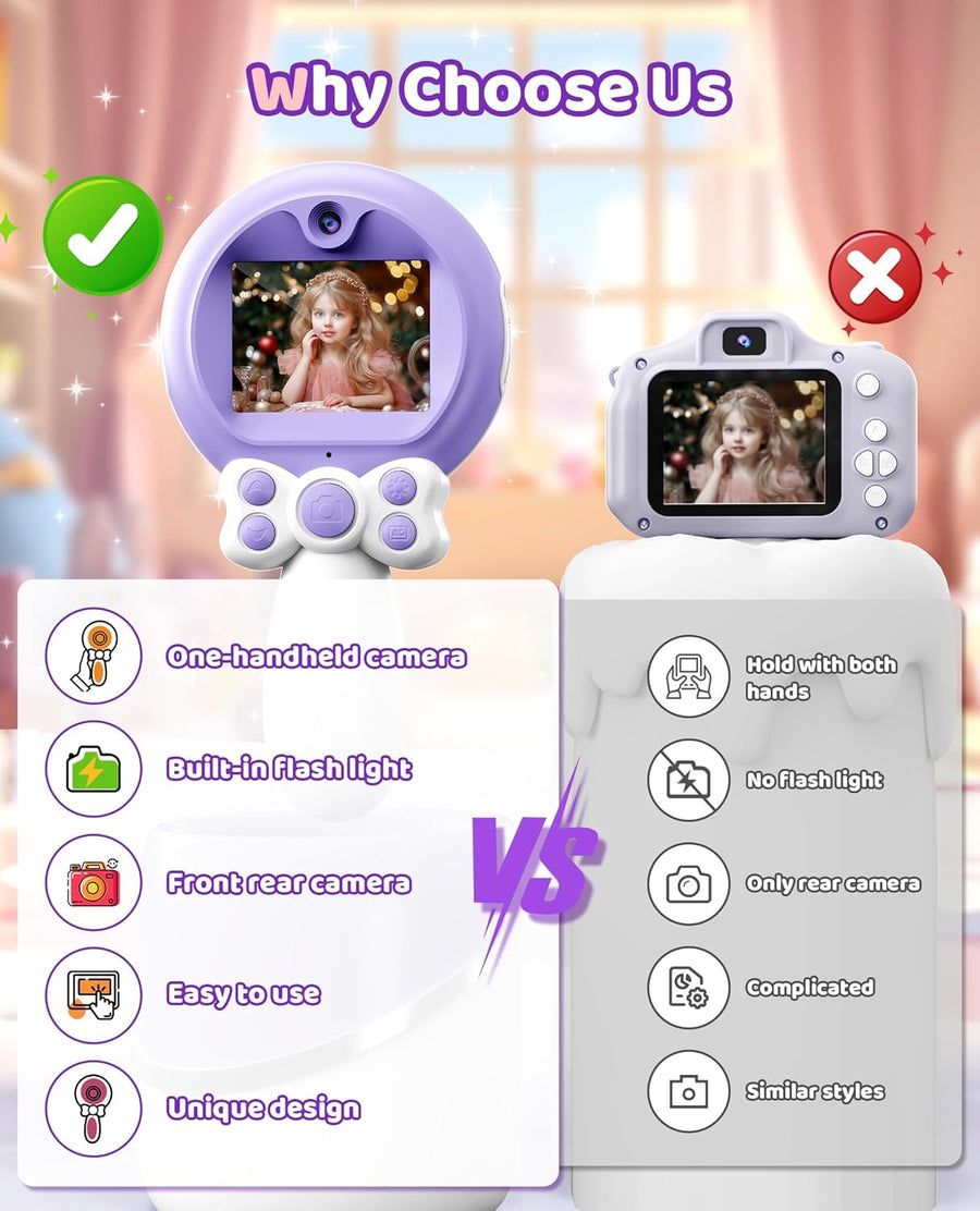 Jouet Photo Enfants Caméra Portable Vidéo HD 1080P Carte SD 32Go