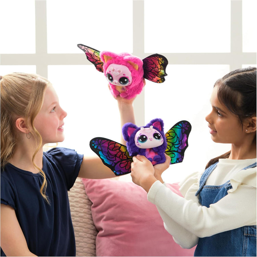 Hatchimals - Bloomables Ma Fleur Magique KittyFly - Chenille Papillon Double Éclosion À Répéter - Peluches Et Animaux Interactifs - 100 Sons & Réactions - Jouet Enfant 5 Ans Et +