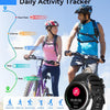 Montre Connectée Bluetooth Ecran 1,32 Pouces Montre Intelligente Etanche IP68 Mode Sportif ROSE
