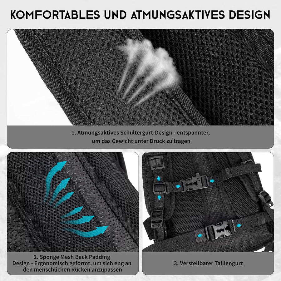 Sac à Dos d'hydratation 18L avec Poche d'hydratation 3L, Grand Sac de Rangement Daypack Pour Vélo Course