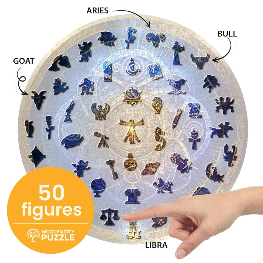 Puzzle en Bois Zodiac Bleu 250 Pièces Taille 33*28cm
