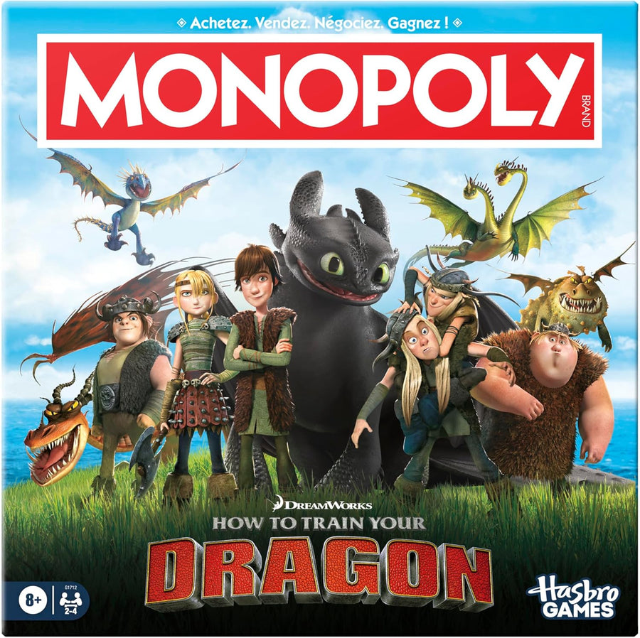 Monopoly : Dragons, Jeu de Plateau inspiré du Film de Dreamworks - Version française
