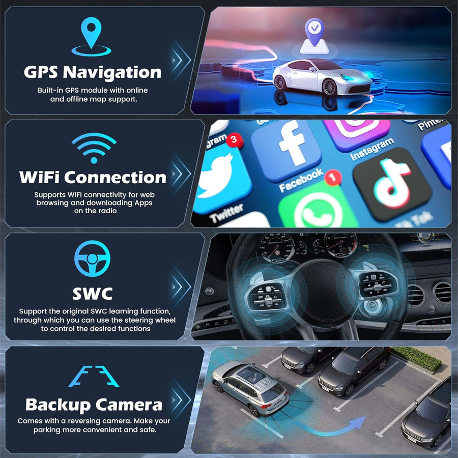 Autoradio 4G+64G Android 15 pour BMW Série 5 (X5 / E39 / M5 / E53) 1996-2003 avec écran Tactile de 9 Pouces, Radio 2 DIN avec sans Fil Carplay Android Auto Radio FM/RDS BT GPS WiFi + Caméra+MIC
